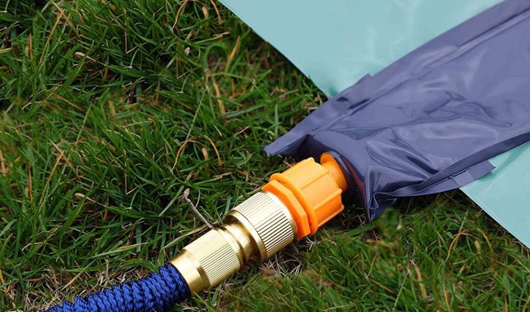 TEAM MAGNUS 18ft XL Slip and Slide Heavy Duty Inflatable Slide with Central Sprinkler and XL