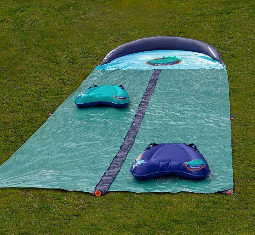 TEAM MAGNUS 18ft XL Slip and Slide Heavy Duty Inflatable Slide with Central Sprinkler and XL