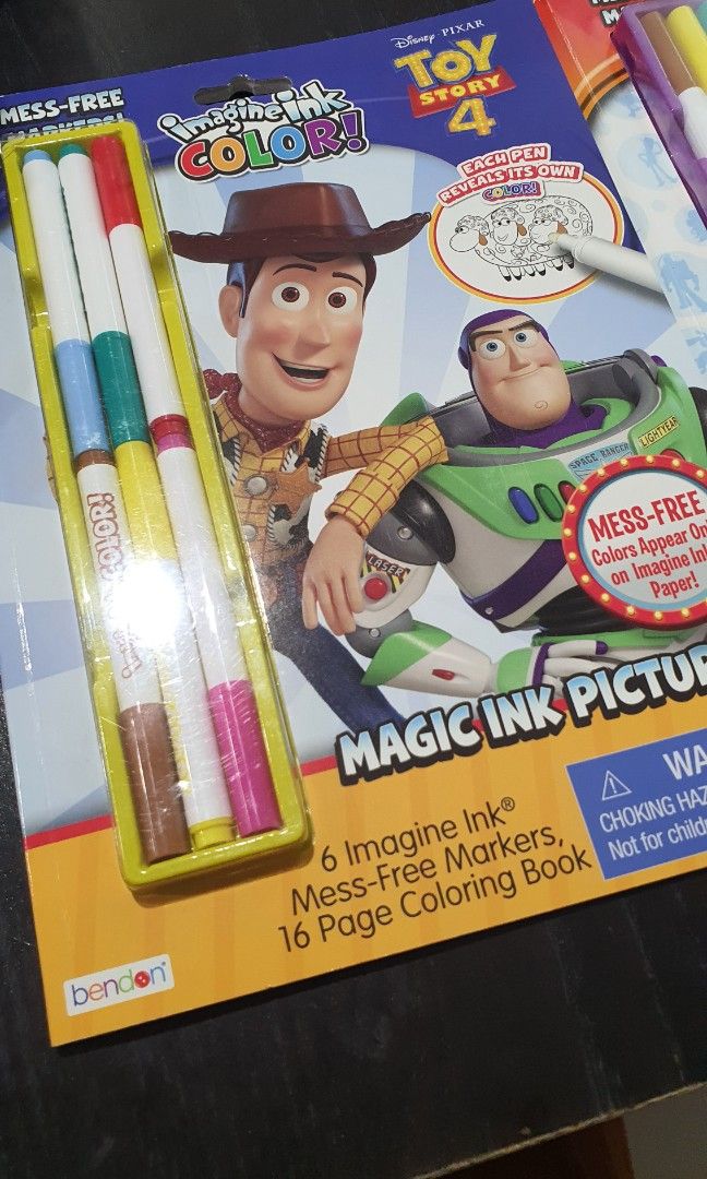 Toy Story 4 Imagine Ink Coloring Book with Mess-Free Magic Ink Markers -  Bendon