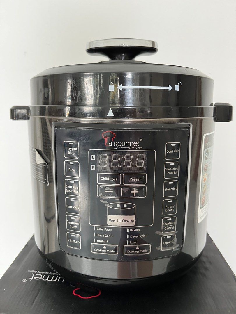 (Used) La Gourmet 6L Electric Pressure Cooker, TV & Home Appliances
