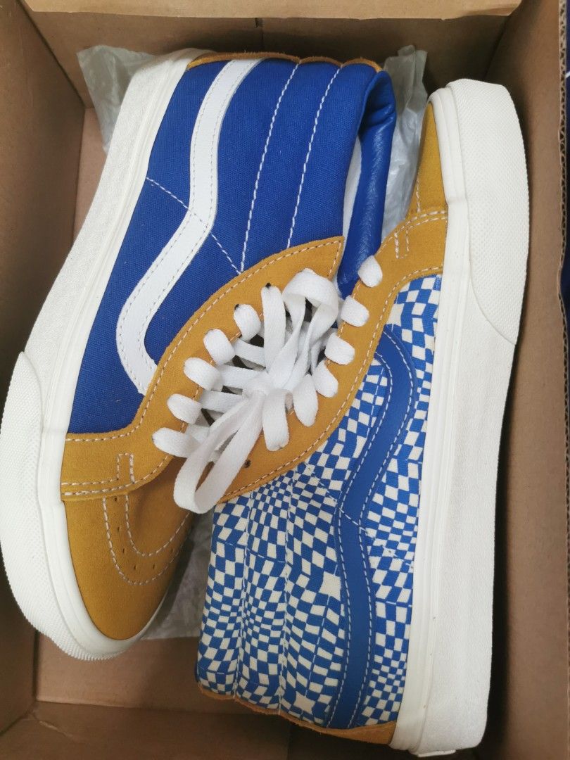 Vans Unisex Sk8 Mid Reissue Blue yellow