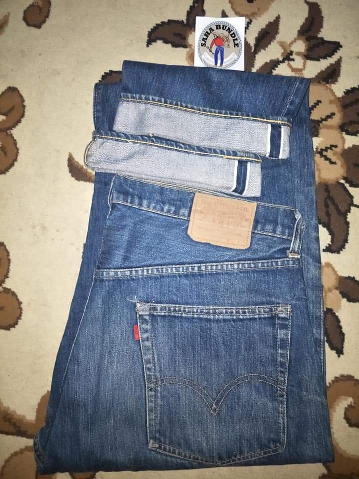 VINTAGE 60'S, THE TRUE OLD GOLD, LEVIS 505 BIG E SELVAGE TAB ®, MADE IN  USA, STAMP BUTTON 5, ZIP TALON 42, W38 L38