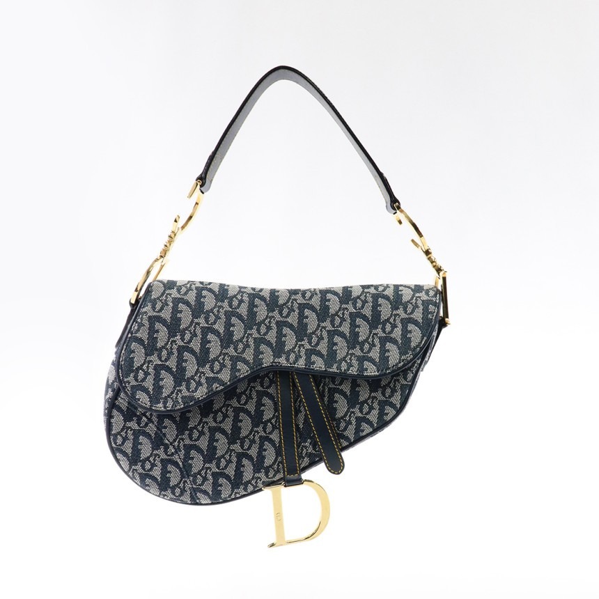 Vintage Christian Dior oblique saddle Bag, Luxury, Bags u0026 Wallets on  Carousell