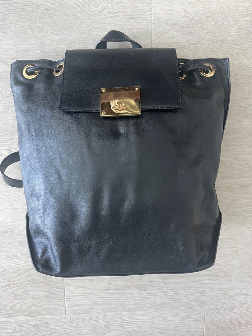 Vivienne westwood leather backpack hot sale