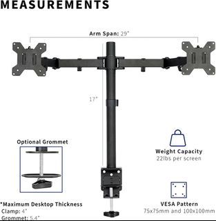 VIVO Dual Monitor Desk Mount
