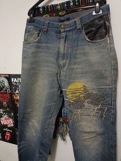 Vtg japanese jean with patch