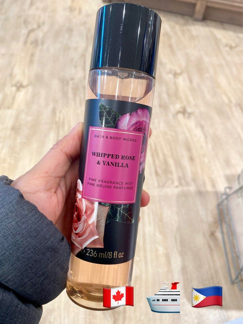 Whipped Rose and Vanilla Bath and Body Works Fragrance mist