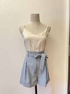 White Blue Romper
