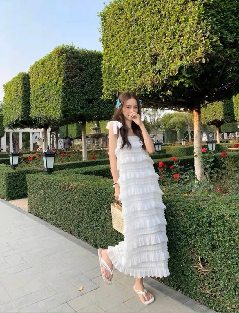 White Frill Dress