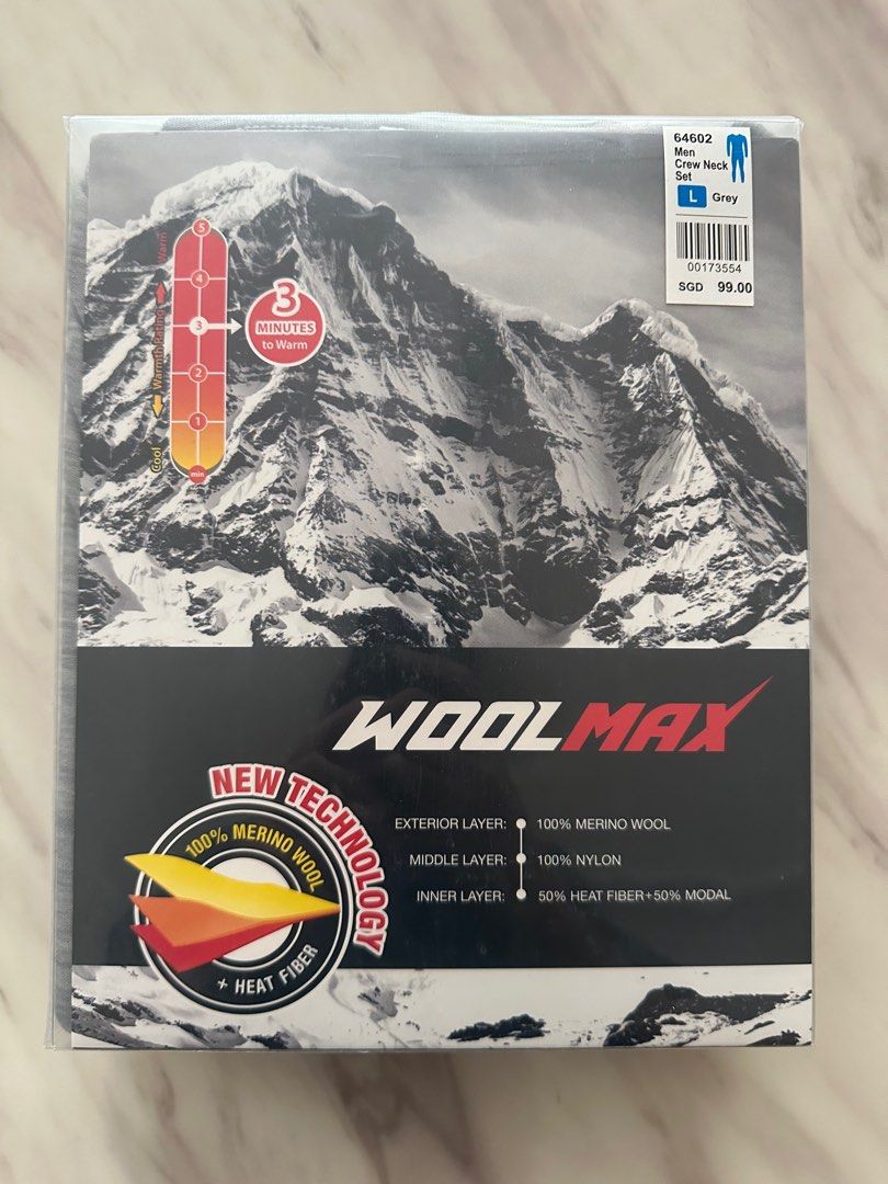 Winter Time Woolmax Crew Neck Thermal Wear Set