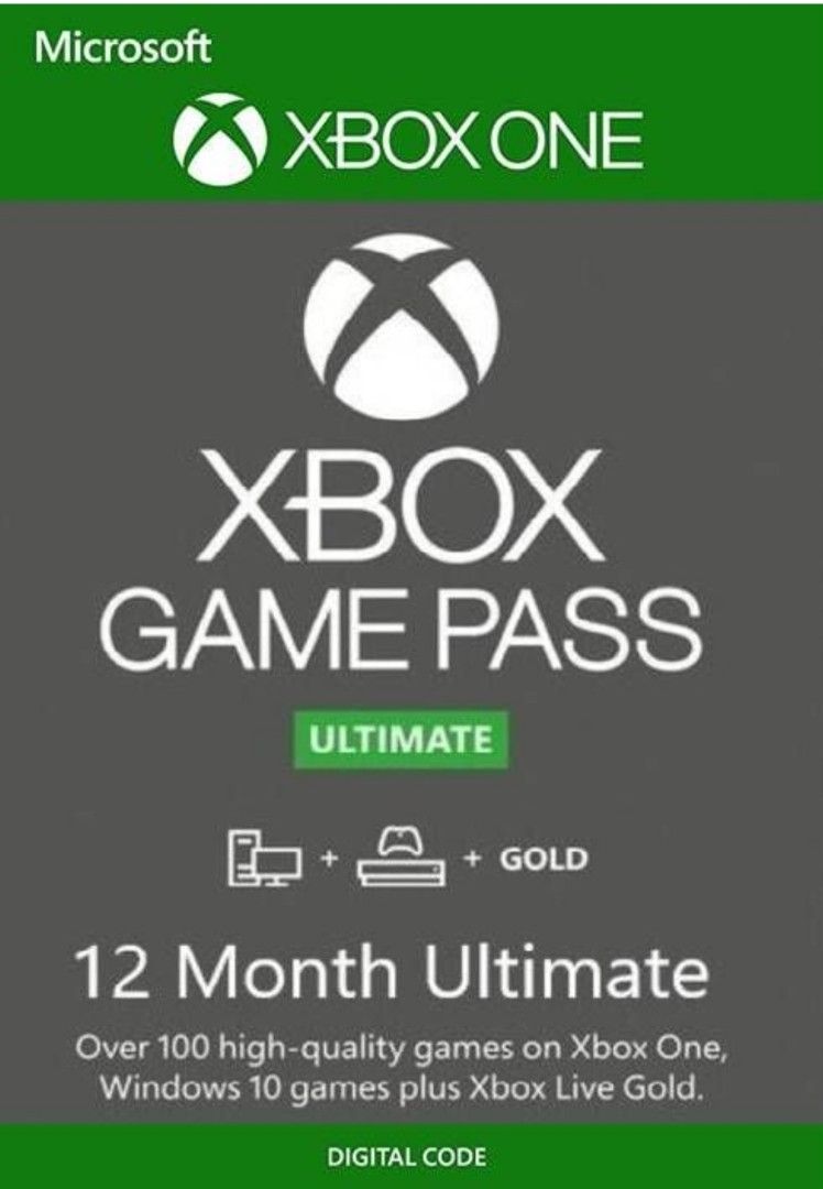 XBOX Ultimate 12 month Game Pass for PC and Xbox Video Gaming