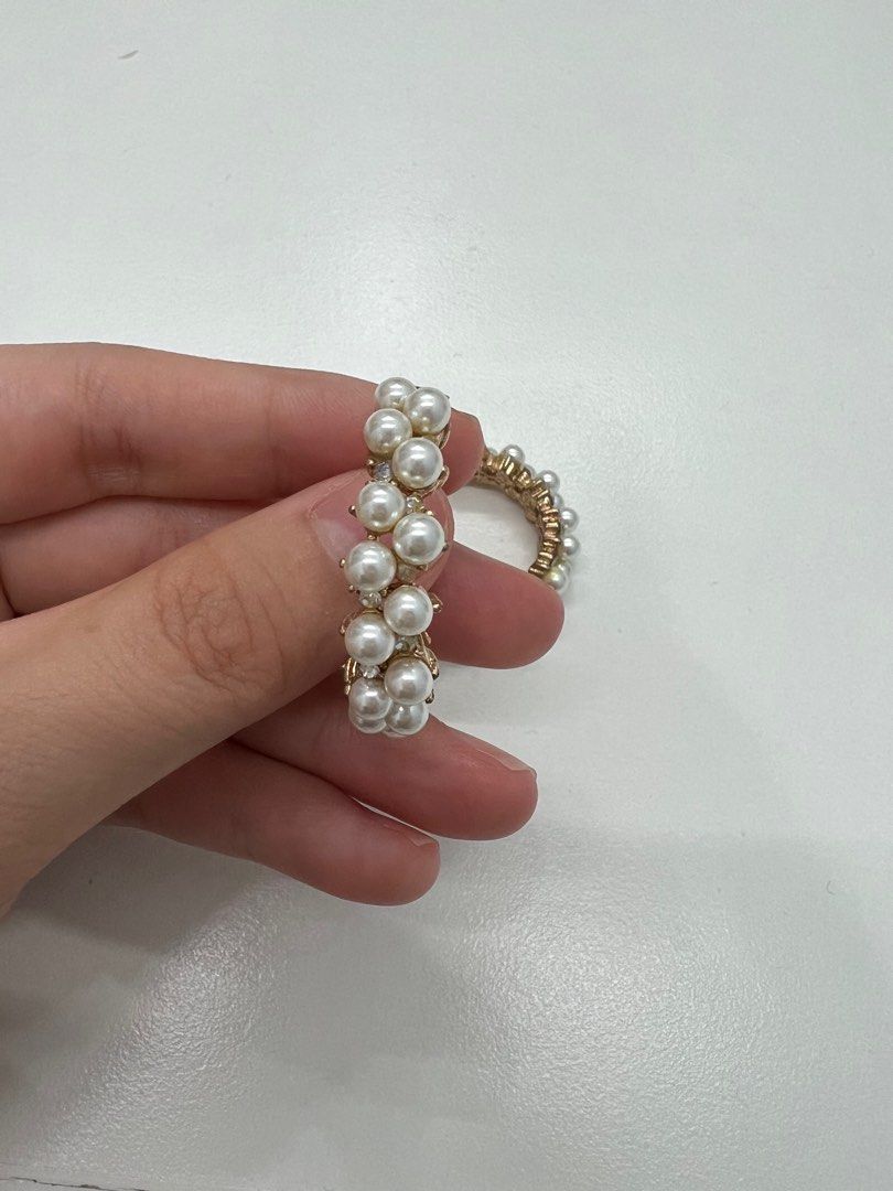 Zara pearl hoop earrings cheap
