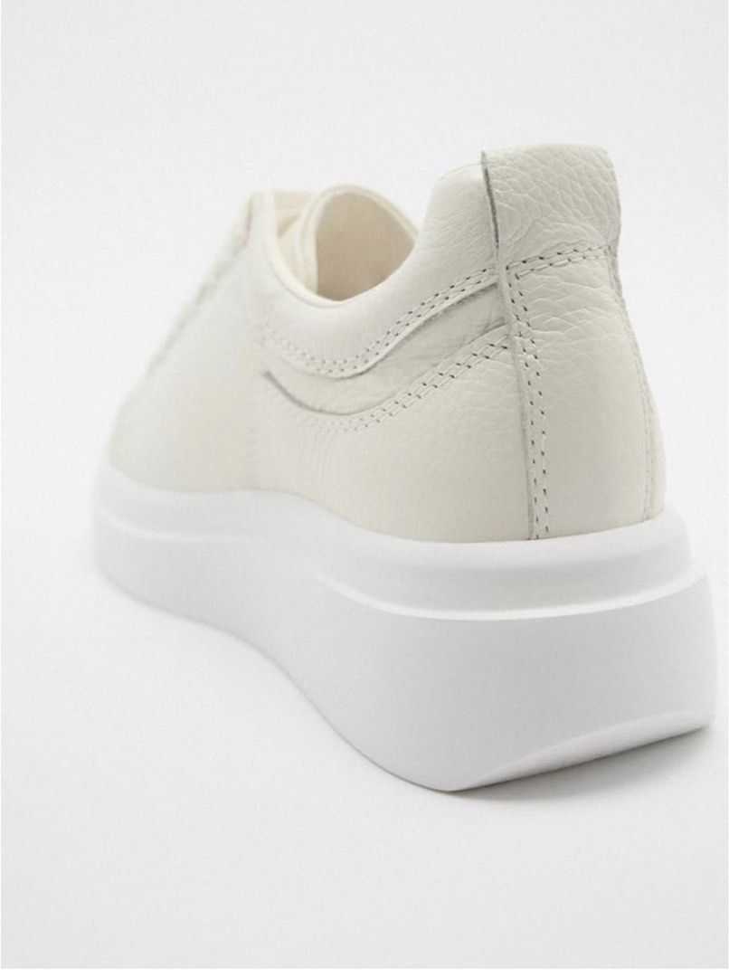 White platform trainers zara cheap