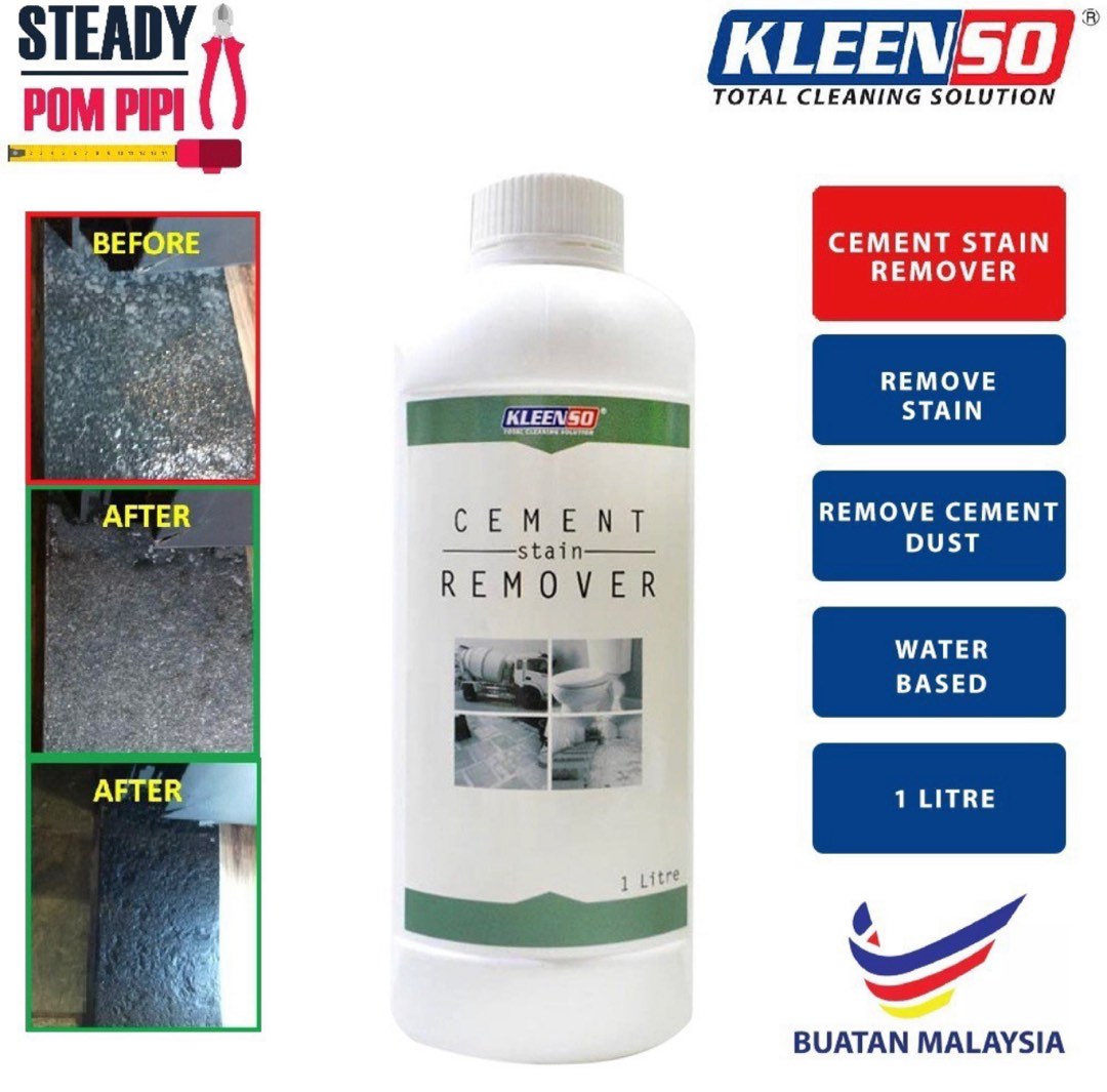 1L KLEENSO CEMENT STAIN REMOVER, Furniture & Home Living, Cleaning