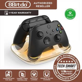 8Bitdo Dual Charging Dock for Xbox Wireless Controllers, Xbox Charging Station with Magnetic Secure Charging for Xbox Series X|S & Xbox One Controller
