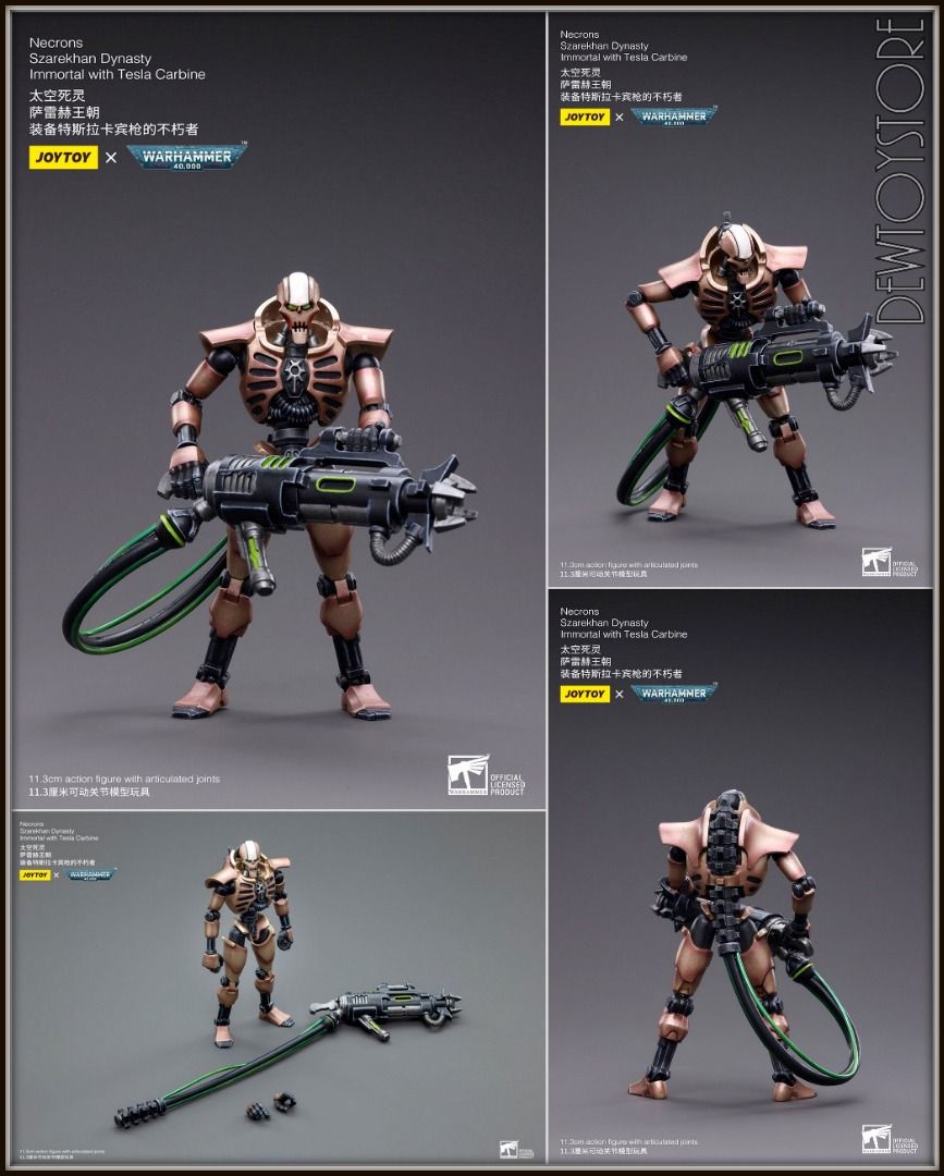 JoyToy Necrons – Pack De 2 Figurines Immortal With Tesla (Dynastie Szarekhan) JT4157