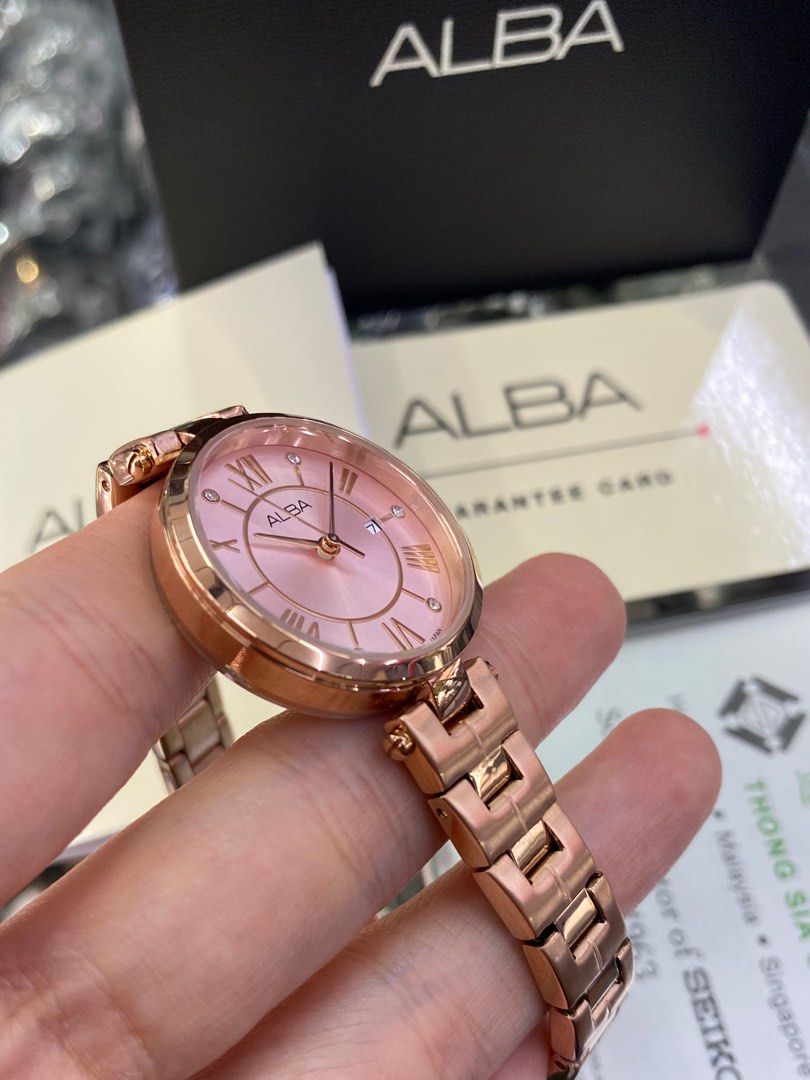 Rm465 20 Off Alba Ladies Watch Ladies Quartz Watch Rose Gold Swarovski Crystal AH7AM8X1