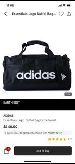 Adidas essentials logo Duffel Bag