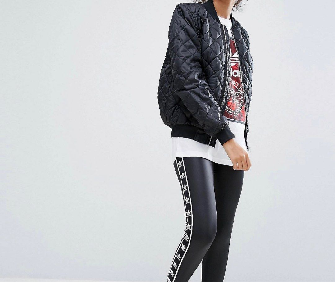 Adidas originals discount quilted bomber jacket