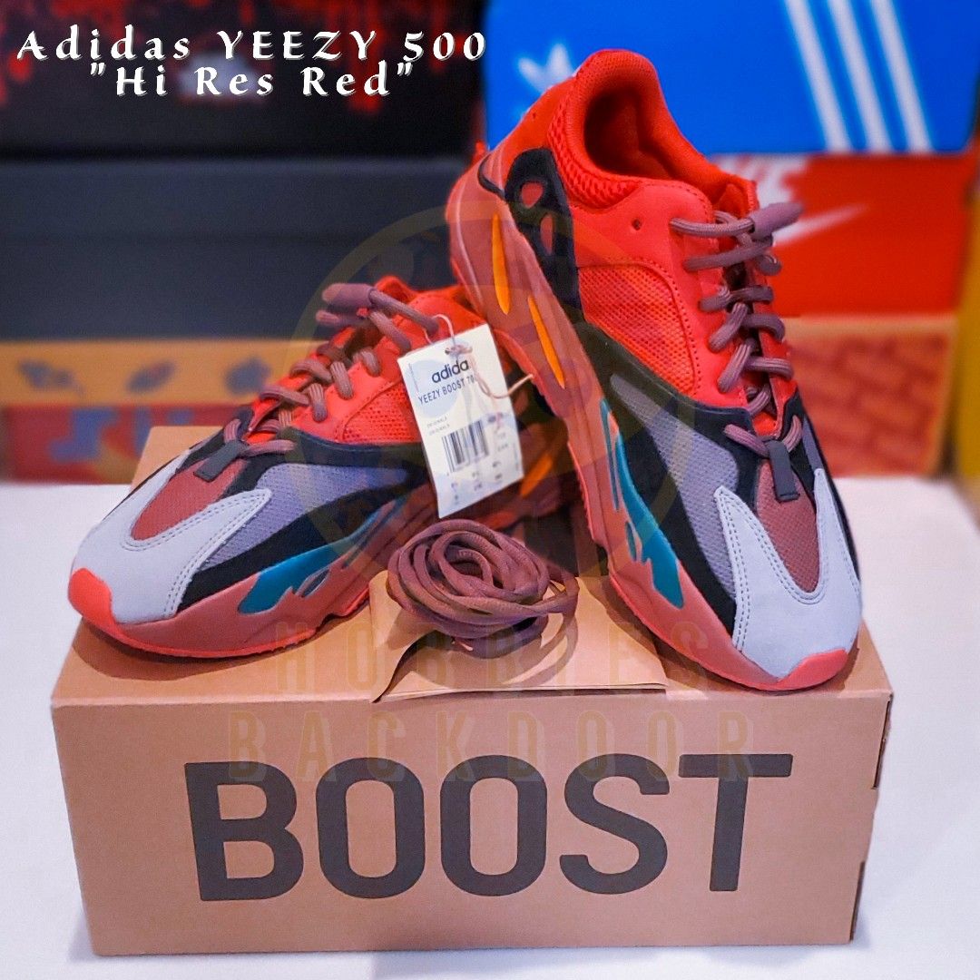 Adidas Yeezy 500 V2 Hi Red Red Og 💯 Original, Men'S Fashion, Footwear,  Sneakers On Carousell