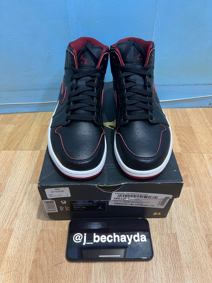 red white and black jordan 1 mid