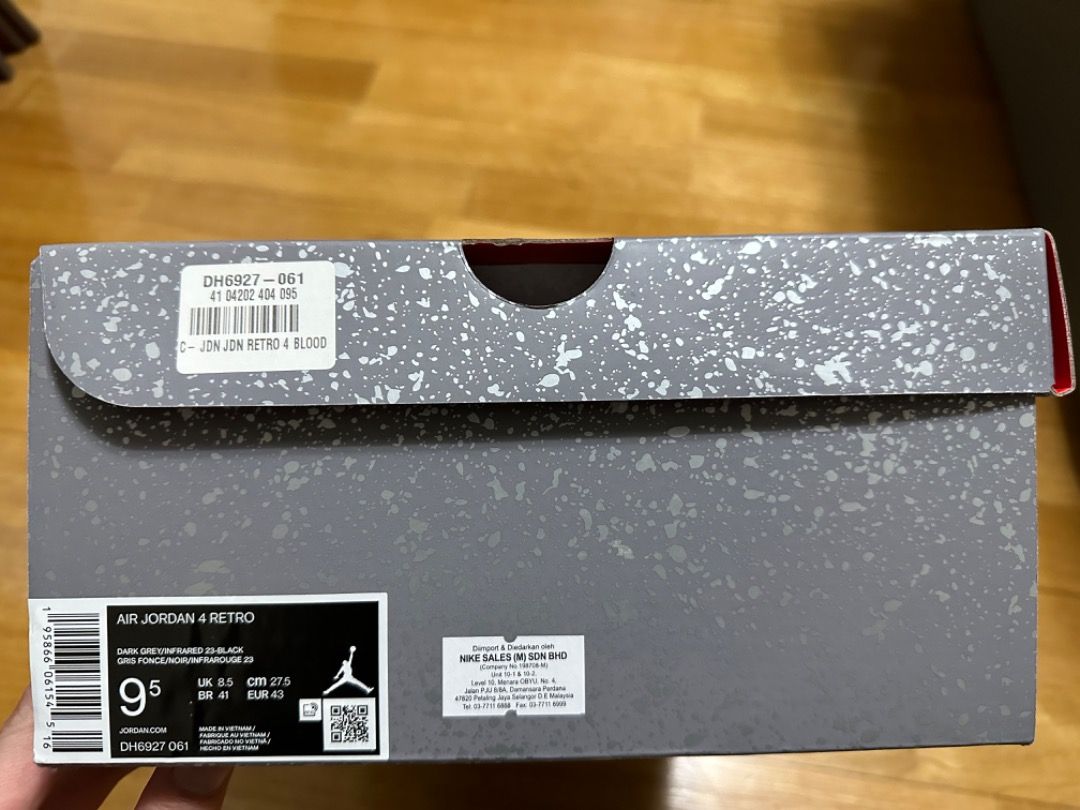Air Jordan 4 Retro Grey/Infrared, 男裝, 鞋, 波鞋- Carousell