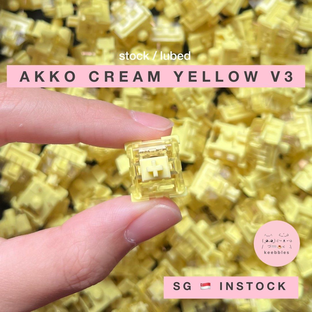 akko cream yellow v3 switches, Computers & Tech, Parts & Accessories ...