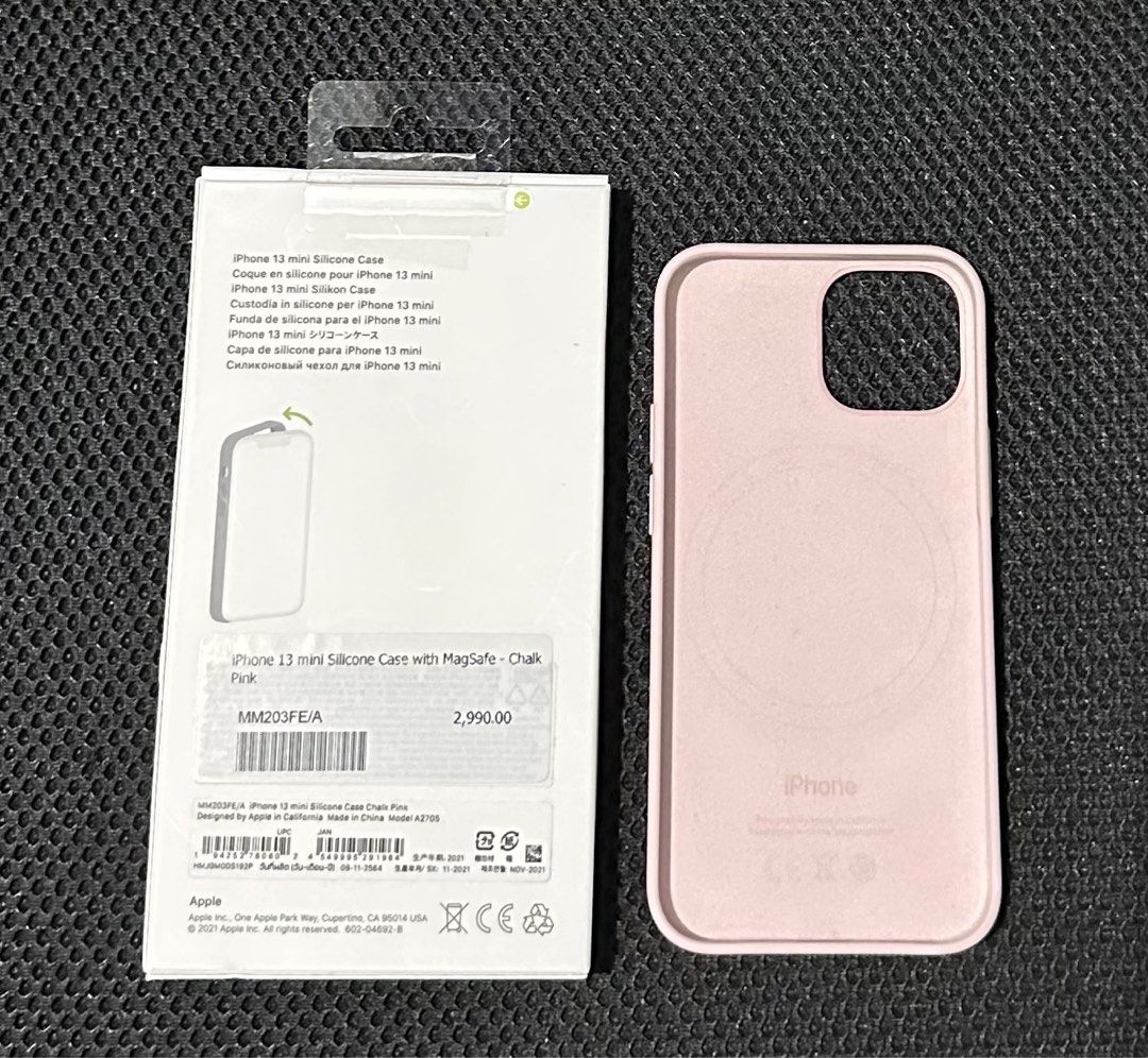 iPhone 13 mini Silicone Case with MagSafe - Chalk Pink - Apple (IN)
