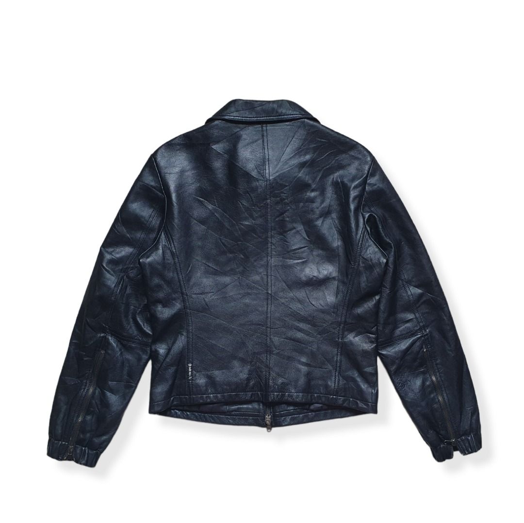 Armani Jeans Leather Jacket Men s Fashion Coats Jackets and
