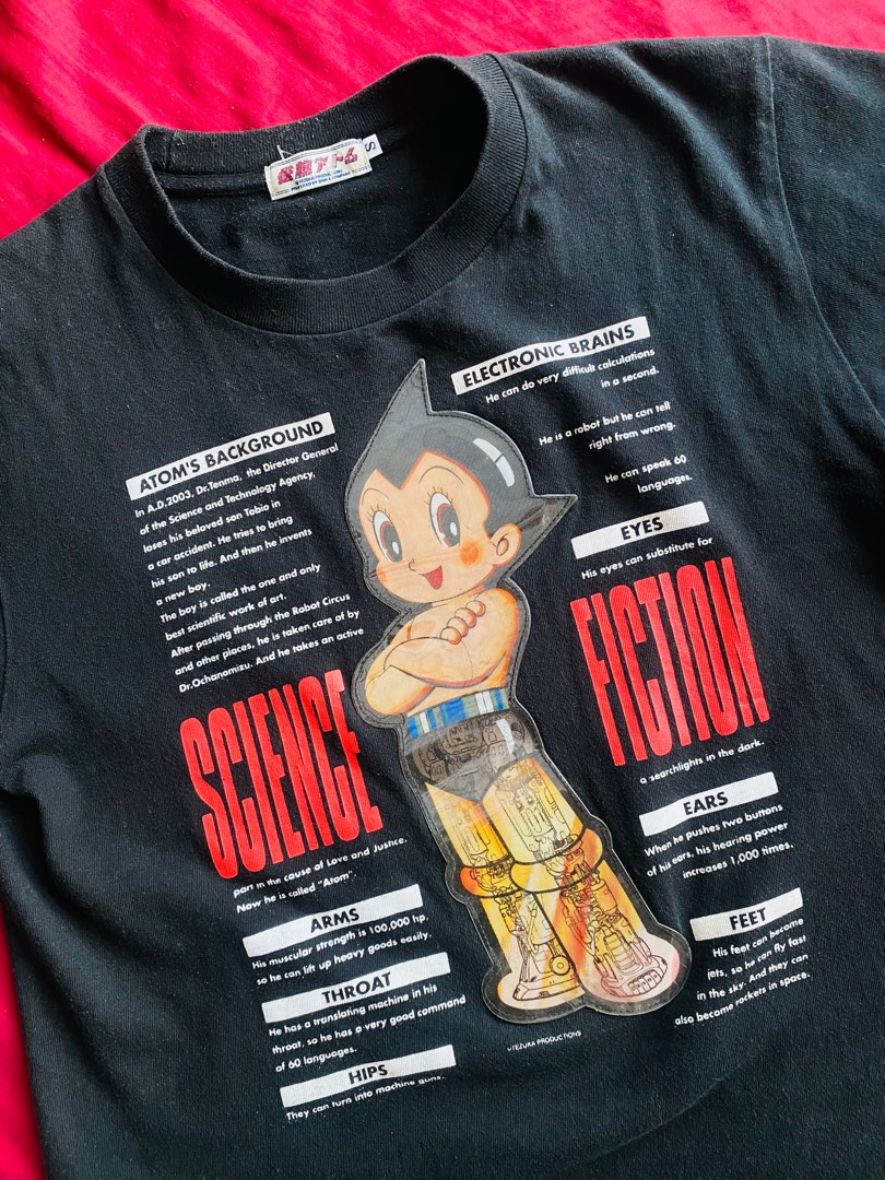 astro boy / atom vintage hologram ( cartoon , anime ), Men's Fashion, Tops & Sets, Tshirts
