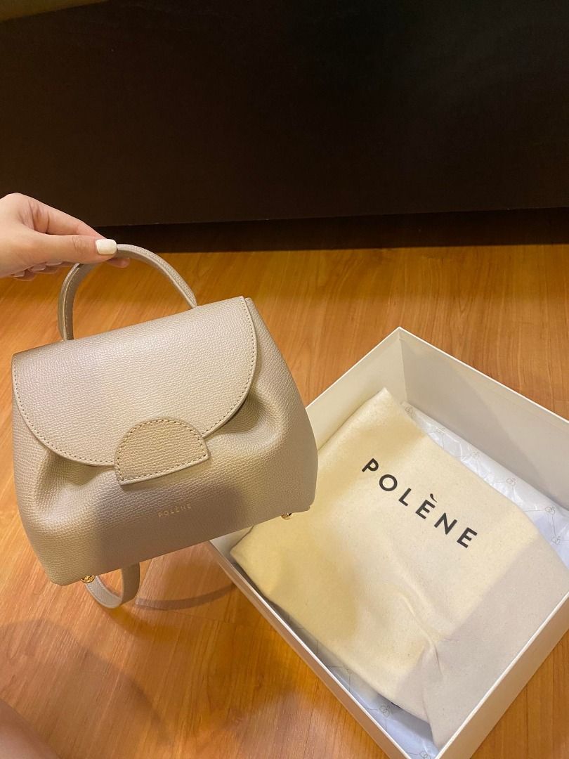 💯 AUTHENTIC POLENE NUMERO UN NANO IN NUDE & TAUPE, Luxury, Bags