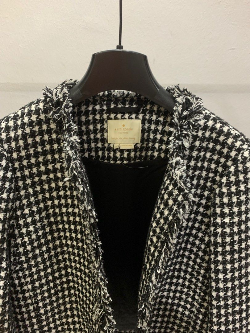 Kate spade cheap houndstooth coat