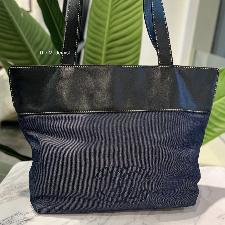 Authentic Vintage Chanel Denim Shoulder Bag, Luxury, Bags & Wallets on  Carousell