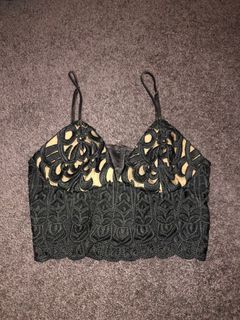Bardot lace crop