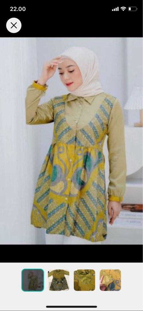 Batik modern/batik kerja wanita/baju batik/batik casual, Fesyen Wanita
