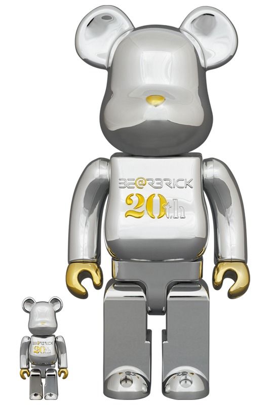 BE@RBRICK 20th Anniversary Model 100％ ＆ 400％ japan silver, 興趣