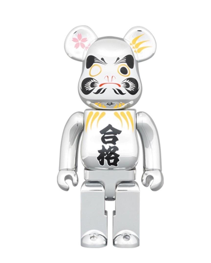 Medicom Toy Be@rbrick Bearbrick 達磨合格銀メッキ100% + 400% 電鍍銀