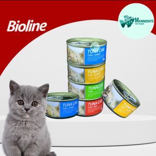 Bioline Tuna Can Cat Food 80 Grams Beef Chicken Shrimp