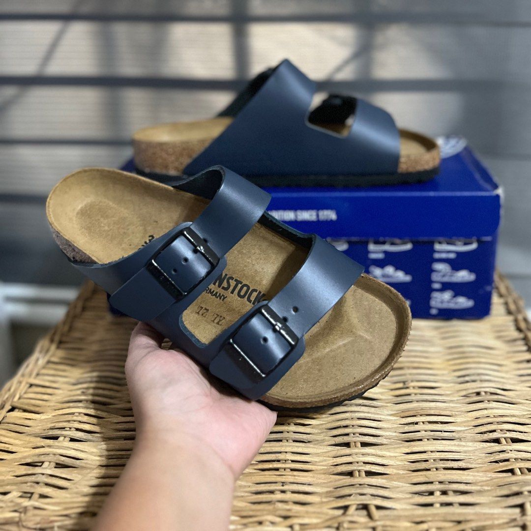 Birkenstock Arizona Natural Leather Blue