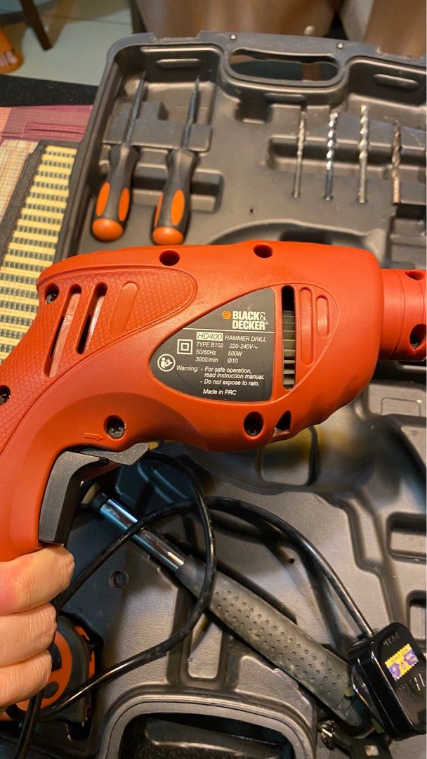 Black Decker HD400 Hammer Drill Furniture Home Living Home