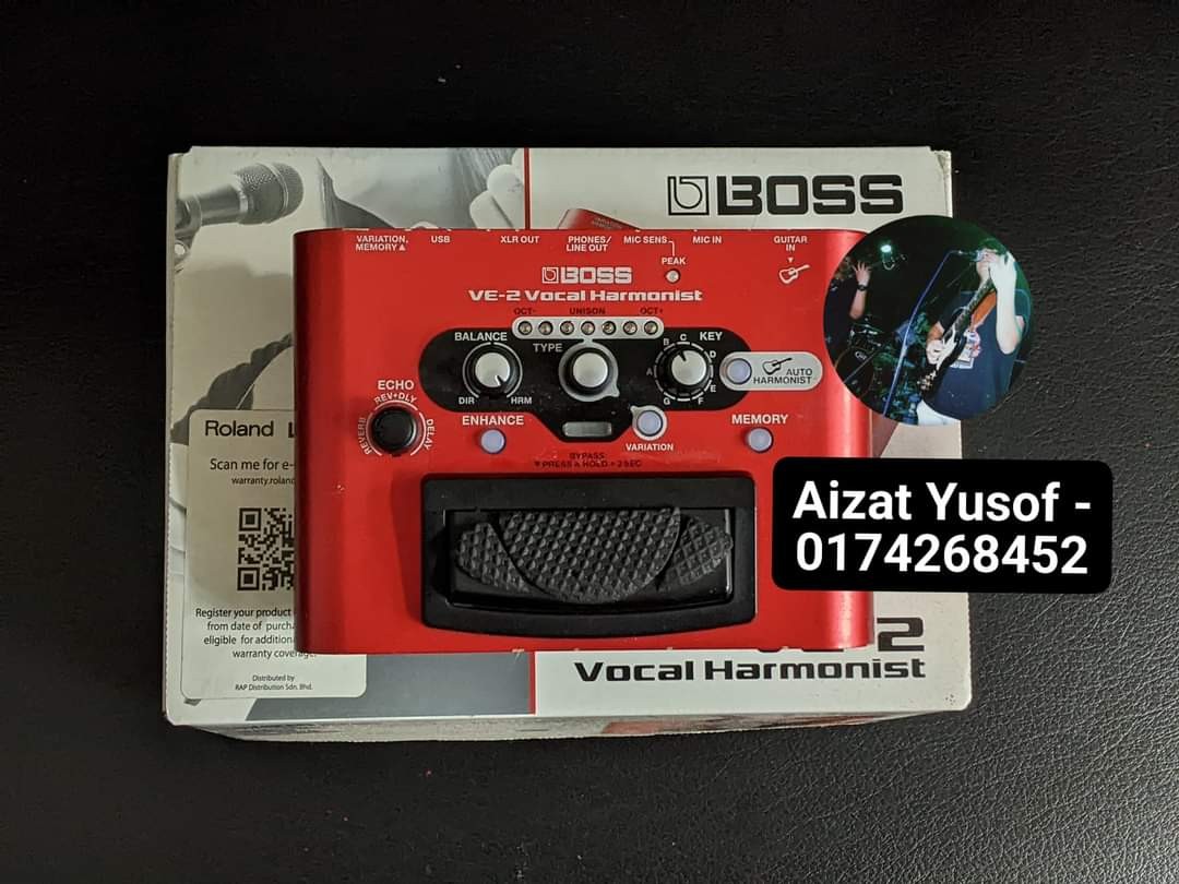 Boss VE-2 Vocal Harmonist (Vocal Effect), Hobbies & Toys, Music