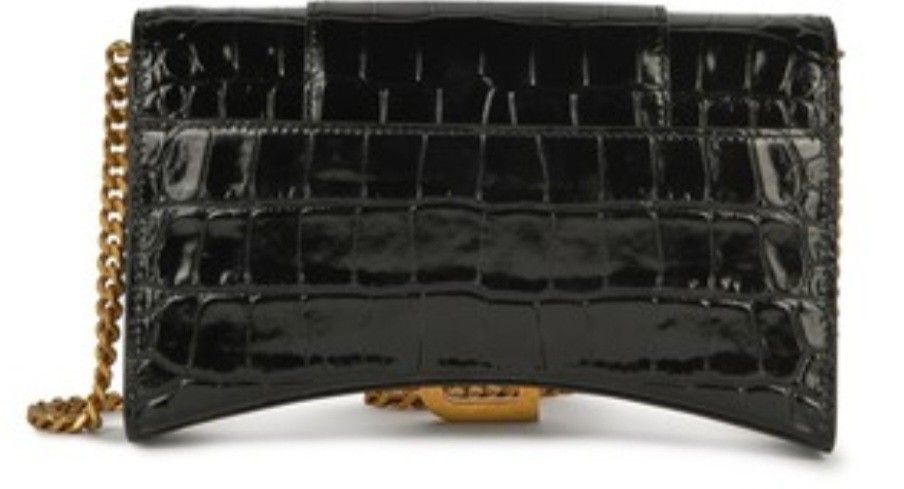 Brand New Balenciaga Hour Glass Wallet w Chain (Category: Bags & Wallets) located in Singapore. Submitted by ho8jo (Listing ID 1205906047, Image 2). Description: Never used came in original packaging. Bought in Europe. Removable chain to become a clutch bag. L7.6 x H4.7 x W1.9 inch Genuine buyer pls 🙏.