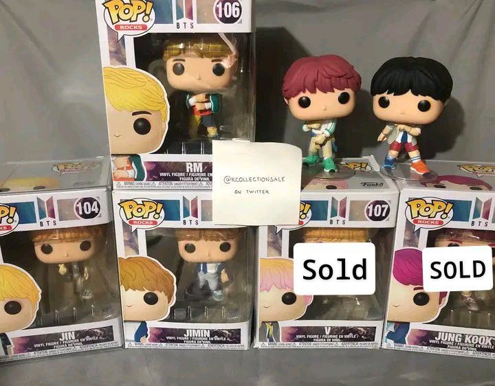 BTS Funko Pop ! 7 Pack Rocks Figure Kpop Musician Group Idol Authentic Toy