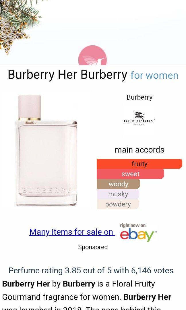 BURBERRY HER Eau de Parfum 5ml Beauty Personal Care Fragrance