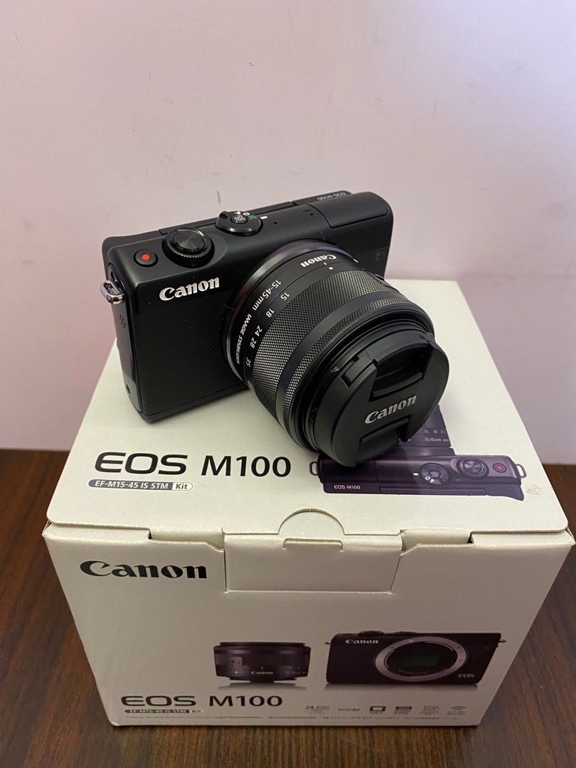 Canon EOS M100 連15-45mm 鏡頭EF-M15-45 IS STM KIT 佳能反Mon 自拍