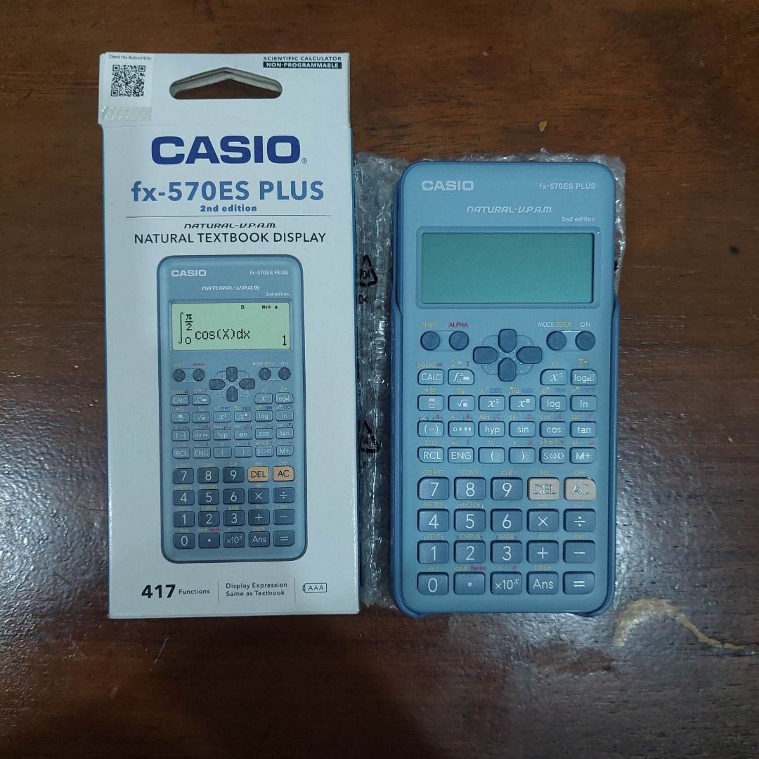 CASIO fx-570 ES PLUS 2nd Edition-Transparent, Computers & Tech, Printers,  Scanners & Copiers on Carousell