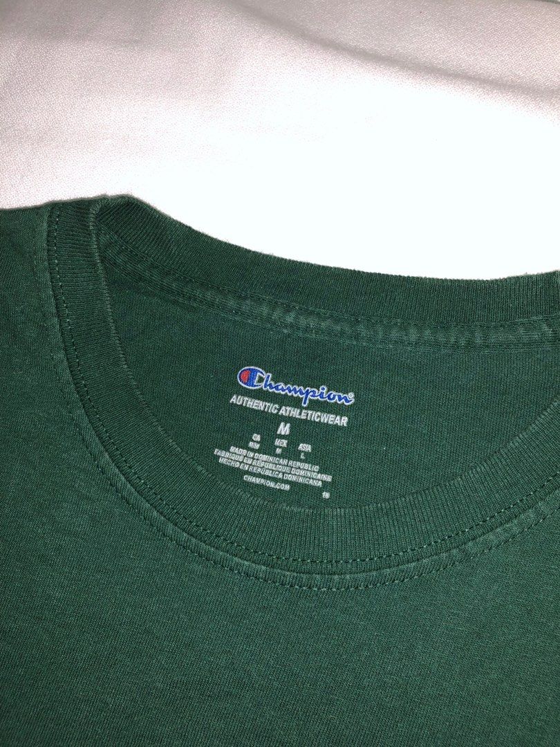 Champion Sleeve Logo (Green), Men's Fashion, Tops & Sets, Tshirts
