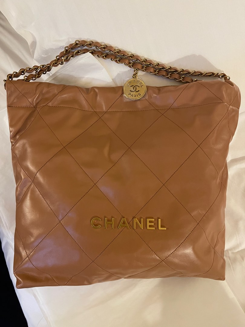 Chanel 22 Caramel Small, Luxury, Bags & Wallets on Carousell