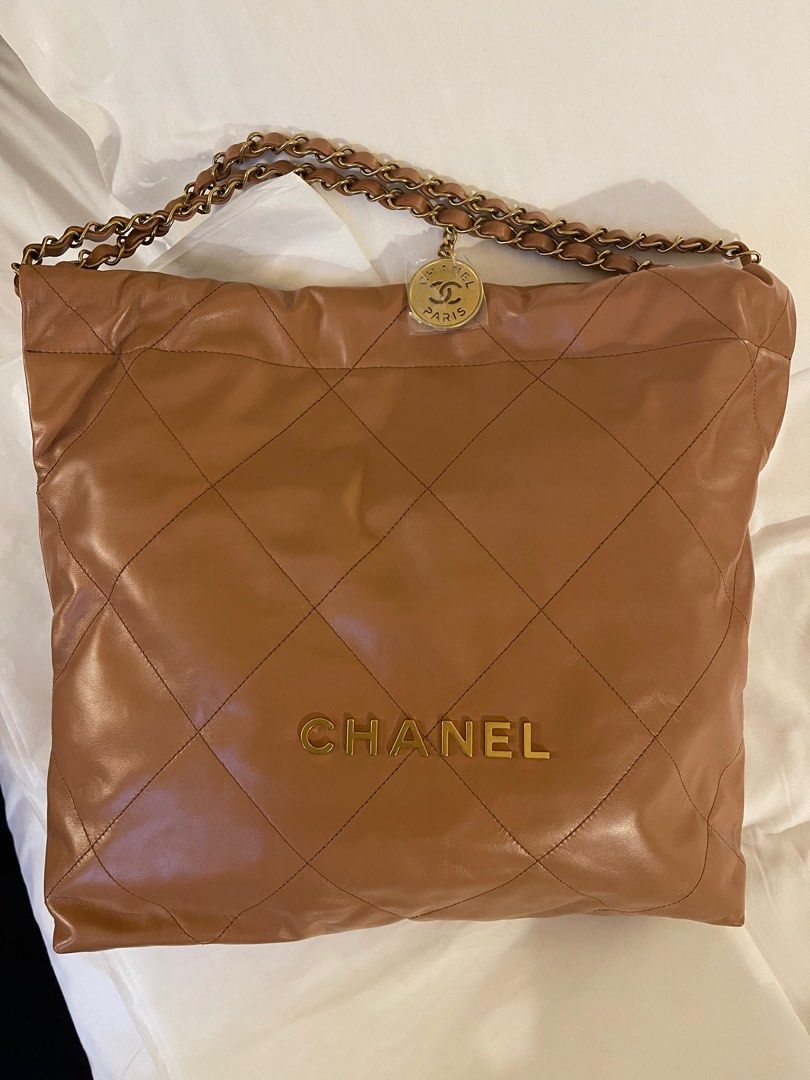 Chanel 22 Medium in Caramel, Luxury, Bags & Wallets on Carousell