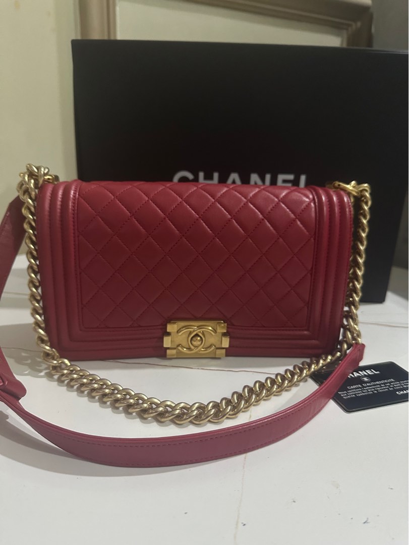 Chanel le boy medium, Luxury, Bags & Wallets on Carousell